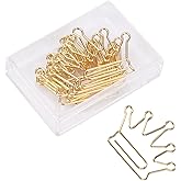 HEEPDD Clip di Carta, 10pcs Corona a Forma Decorativa Binder Clips Segnalibri Documento Organizzazione Clip per Office School