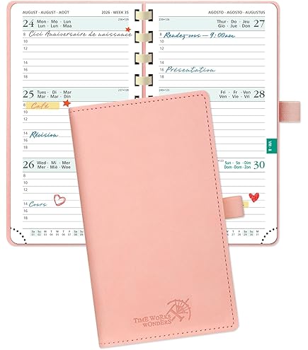 Agenda Semainier Poche Oberthur - Format 10x15 Cm, Couverture Violet Lima, Janvier à Décembre 2026