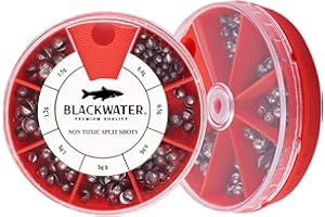 BLACKWATER Fishing Weights Sinkers Super Soft Refill Split Shot Tub Dispenser 80g 120g Carp Spinner Bubble Trout Salmon Lure Container Pocket Coarse Game Angling Line Sinker Mixed Size