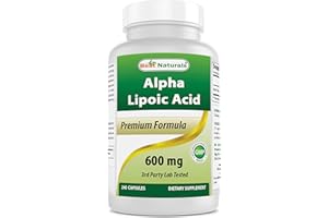 Best Naturals Est Alpha Liopic Acid 600 Mg Capsule with Powerful Antioxidant, 240 Count