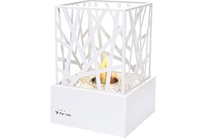 PUR LINE PURLINE AMALTEA W Biofireplace de Table pour l'intérieur ou l'extérieur avec Design Blanc Moderne