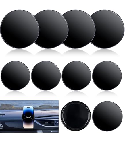 8 Tapis Antidérapants En Silicone Lavables - Double Face Adhésif, Pour Tableau De Bord Voiture, Téléphone, Objets