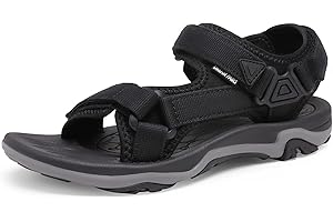 DREAM PAIRS Donna Sandali Sportivi da Trekking Piatti con Suola in TPR Antiscivolo per Escursioni in Spiaggia