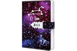 ZXHQ Carnet de Notes Carnet Secret fille Journal intime avec code pour Adulte garçon femmes, en PU Cuir Bloc-notes Pour Bureau, Cartes Porte-stylo, Taille 215x150mm