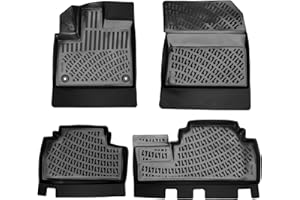 ‎FUSSMATTENPROFI.COM fussmattenprofi.com 3D Gummimatten Set für Peugeot Rifter Baujahr ab 2019 | Extra Hoher 5cm Rand Allwetter Auto Fussmatten I TPE Geruchlos rutschfest Fußmatten Zubehör