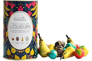 Liqueurs de chocolat français Martins Chocolatier | Chocolats végétaliens | Chocolat noir avec centres liquides Premium Spirit | Cadeau Chocolat (3 Boîtes)