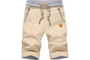 JustSun Short Homme Coton Chino Respirant Short Court Homme