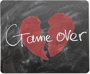 Yeuss Spiel Uber Rechteckiges Rutschfestes Mauspad Rotes Gebrochenes Herz Gezeichnet Auf Tafel Mit Weissem Kreide Textgrafikspiel Vorbei Gaming Mauspads 200 Mm X 240 Mm Amazon De Computer Zubehor