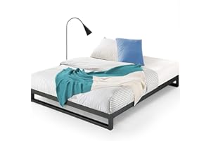 ‎ZINUS ZINUS Trisha 18 cm Metallrahmenbett | Lattenrost | Holzlattenunterstützung | 180 x 200 cm | Schwarz