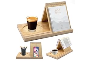 ZMDMAH Soporte de Libro de estantería Triangular de Madera de Macizo Soporte para Libros Personalizad para Reposar Páginas Regalos para Lectores Profesores Escritores