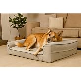 viscopet Premium Sofa Blok sungerli Alezli Fermuarlı Yıkanabilir K&ouml;pek Yatağı-S-ten rengi (Medium)