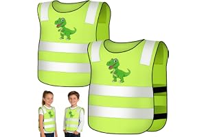 V-formad reflexväst för barn - 2-pack lätt reflexväst med hög synlighet, universalstorlek, säkerhetsväst för sport, löpning, cykling, punkteringsreparationsväst, säkerhetsväst för nattresor