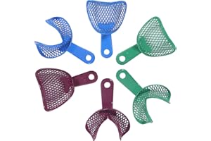 bcenyaz 3 Pair Dental Edentulous Impression Trays 3 Sizes Professional Impression Trays for Full Denture Restoration
