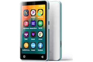 innioasis 80GB MP3 Player with Bluetooth and wifi, MP3 Player for Kids with Spotify, Spotify Kids, Pandora, Audible, 4.0" Touch Screen Music Player with Parental Controls, Up to 1TB (White+ Sky-blue)