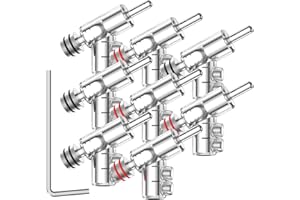Tertullus 8 sztuk High End kątowe wtyki bananowe, wtyki bananowe, kątowe, złączka wtykowa, pozłacana, wtyczka głośnikowa do kabli głośnikowych do 7 mm