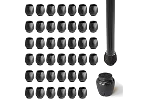 BRELET 40 Pcs Tappi Per Sedie In Silicone, Gommini Rotondi Coprigambe, Adatti Per Gambe di Sedie Tonde 12-16mm, Proteggere Il Pavimento(NERO)