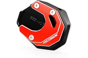 ZESIDIMO Für Hon-da NC750X NC750 X NC 750X 2023 2022 2021 Motorrad zubehör Seitenstütze Vergrößern Ständer Verlängerung Splatte (Rot)