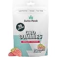 Swiss Peak, High-Strength 3200mg CBD Strawberry Flavoured Gummies, 70 Gummies Per Tub, Non-GMO, All Natural & No THC, Vegan, Gluten-Free | UK-Made
