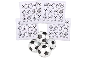 MIK funshopping Juego de toallas mágicas – obsequios, regalo infantil, tómbola (4 unidades de balones de fútbol)