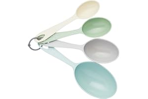 Colourworks Scoop-Shaped Plastic Measuring Cups - 'Classics' Colours (Set of 4)