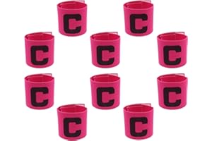 Hosifiy 10Pcs Fußball Kapitänsbinde, Nylon elastische Kapitän Armbänder Einstellbare Fußball Armbinde C Arm Band für Jugend Erwachsene Sport Training