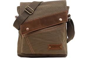 Yimidear® Men's Retro Canvas Bag Messenger Bag Single Shoulder Bag Briefcase (Green)