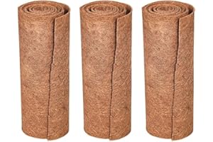 REACHMALL Lot de 3 rouleaux de revêtement en fibre de coco naturelle pour panier suspendu pour fenêtre, jardinières murales (40 x 100 cm)