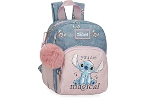 Disney Joumma Bags Stitch You are magical plecaki, plecaki szkolne, plecaki dziecięce, w zestawie dekoracyjny pompon, różne przegródki, Niebieski, Plecak przedszkola