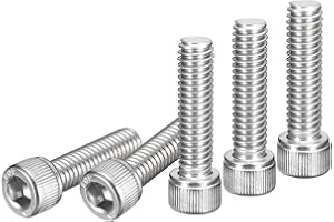 DTGN 5/16-18x1-1/4" Socket Head Cap Screws Bolts, 15Pcs 304 Stainless Steel 18-8, Machine Hex Socket Screw, Hex Drive, Bright Finish, UNC Coarse Thread Fully Threaded
