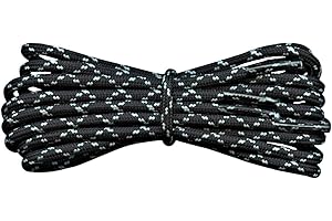 FABMANIA 3 mm Round Shoelaces for Walking, Hiking, Trekking Shoes/ Boots - replacement laces for North Face, Salomon, Merrell etc