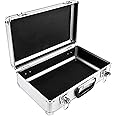 Queiting Lockable Flight Case Portable Aluminium Box Silver Carrying Case for Measurement Instruments Storage Toolbox (400 x 240 x 125 mm)