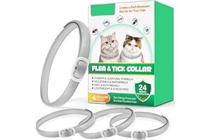 GENERIC Collar for cats, 4 Packs Adjustable Pheromone Collars, para Gatos, Pack de 4 en Gris, Ajustable y Resistente al Agua para Gatos, Collar Protector Natural.