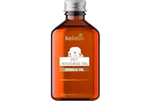 KELEBS Aceite De Masaje Natural | Condroprotector Perros para Articulaciones y Artritis | Antiinflamatorio para Perros Grandes Y Activos con Dolores Musculares | con Arnica Y Aceites Esenciales Bio
