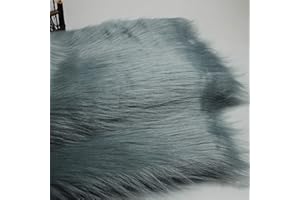 NIANTONG Tissu en Fausse Fourrure Solide Pile Longue 12cm Tissu Luxe pour Bricolage Crafting Photo Prop Toile De Fond FURSUIT Tapis Costumes Décoration De Mode Cosplay 50x170cm(Color:18 Blue Grey)