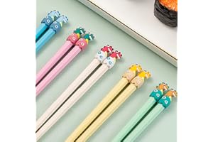 MZSX Set de regalo para palillos, palillos Profesional de gama alta, Fibra de vidrio, Reutilizables, antideslizantes, anticalor, Platos de Aushi o Arroz, negro, chinos japoneses (5 pares)