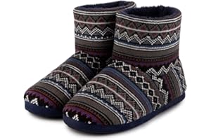 Totes toasties® Mens Fair Isle Boot Slippers