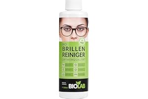 BIOLAB Nettoyant bio pour lunettes – Recharge de 250 ml pour spray de nettoyage pour lunettes, anti-buée, sans silicone, sans alcool, anti-buée