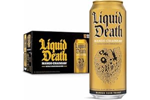 Liquid Death Sparkling Water, Mango Chainsaw, 0,5-l-Getränkedosen (12er-Pack)