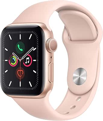 Apple Watch Series 5 (GPS, 40 mm) Aluminiumgehäuse Gold - Sportarmband  Sandrosa : Amazon.de: Uhren