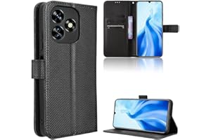 TIANYUE Handyhülle für Oukitel C51 Hülle, Schutzhülle Handy Lederhülle PU Leder Hülle mit [Kartenfach] [Magnetverschluss] Cover Kompatibel für Oukitel C51, Schwarz