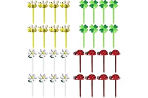 ZBHDEYG 32 spiedini per frutta, simpatici stuzzicadenti a forma di coccinella, picchetti decorativi, mini picchetti antiscivolo
