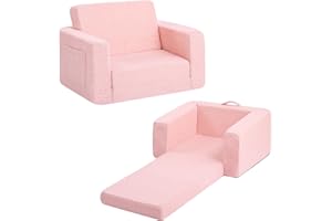 ‎YOTATING YOTATING 2-in-1-Kinder-Sofa-Stuhl, Cabrio-Kleinkindstuhl aus dem Kindersofa-Stuhl Klumpen Kinder Spielen Sofa mit Seitentaschen Armlehre Stuhl für Mädchen oder Jungen