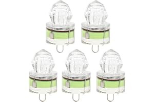 equlup 5 Pièces Lumière LED pour la Pêche sous-Marine Profonde Goutte Lumières étanche Diamant Forme LED Auto Ouvert Pêche sous-Marine Leurre Lumière
