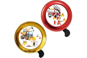 BIKASUN Lot de 2 sonnettes de vélo pour enfants - Sonnette de vélo pour enfants - Sonnette de vélo pour enfants