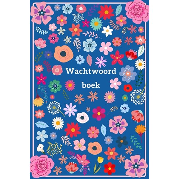 paper&you® Wachtwoordboek A6 met register A-Z Blue Ginkgo voor 320 toegangsgegevens, kleine wachtwoordmanager, Duits wachtwoordboek - duurzaam