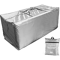 GEBIN Borsa Portaoggetti Per Cuscini Da Esterno - Impermeabile Oxford 210D - Grigio 173x76x51cm - Foto 4