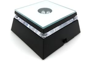 STARLET24 Plateau tournant/socle LED pour figurines 3D en verre Avec variateur de couleur