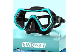 Findway Unisex Adult Diving Mask, Men Women Tempered Glass Diving Mask, Leak-Proof Diving Goggles, Snorkeling Mask Suitable for Snorkeling and Swimming