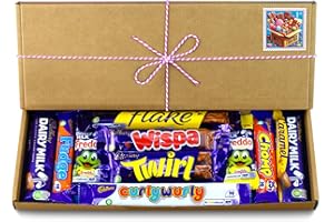 SWEETIE BOUQUETS Chocolate Hamper, Letterbox Chocolate Gift Box of 10 Fullsize Cadbury Dairy Milk Chocolate bars, Ideal Gifts For Women & Gifts For Him