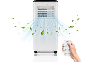 Ufesa A7 Przenośny klimatyzator 3w1, chłodzenie, wentylacja i osuszanie, 7000 BTU/dzień, cichy, wyświetlacz LED, timer 24 h, do 12 m², gaz R290, pilot zdalnego sterowania